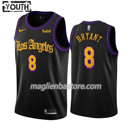 Maglia NBA Los Angeles Lakers Kobe Bryant 8 Nike 2019-20 City Creative Swingman - Bambino